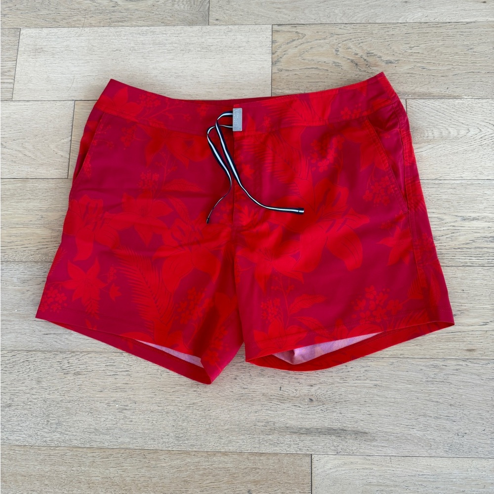 Never worn - Vilebrequin red swim shorts